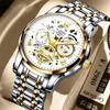 Watch for Men Trendy High End Light Luxury Versatile Quartz Watches Glow Waterproof Roman Hollow Male's Clock Watch