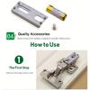 10pcs Auto-On LED Hinge Light Semi-Recessed Battery-Operated Under-Cabinet Lighting for Home Office Wardrobe Kitchen Closet Lamp