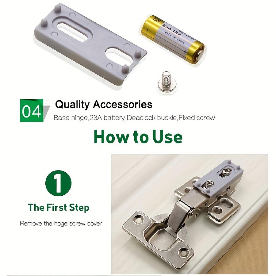 10pcs Auto-On LED Hinge Light Semi-Recessed Battery-Operated Under-Cabinet Lighting for Home Office Wardrobe Kitchen Closet Lamp