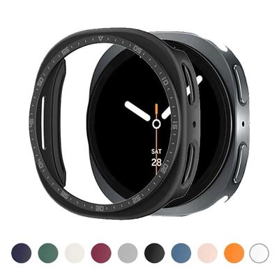 PC-Gehäuse für Samsung Galaxy Watch 8 44mm Zubehör Displayschutzfolie Stoßstange Schale Hohlskalenabdeckung auf Samsung Watch8 40mm