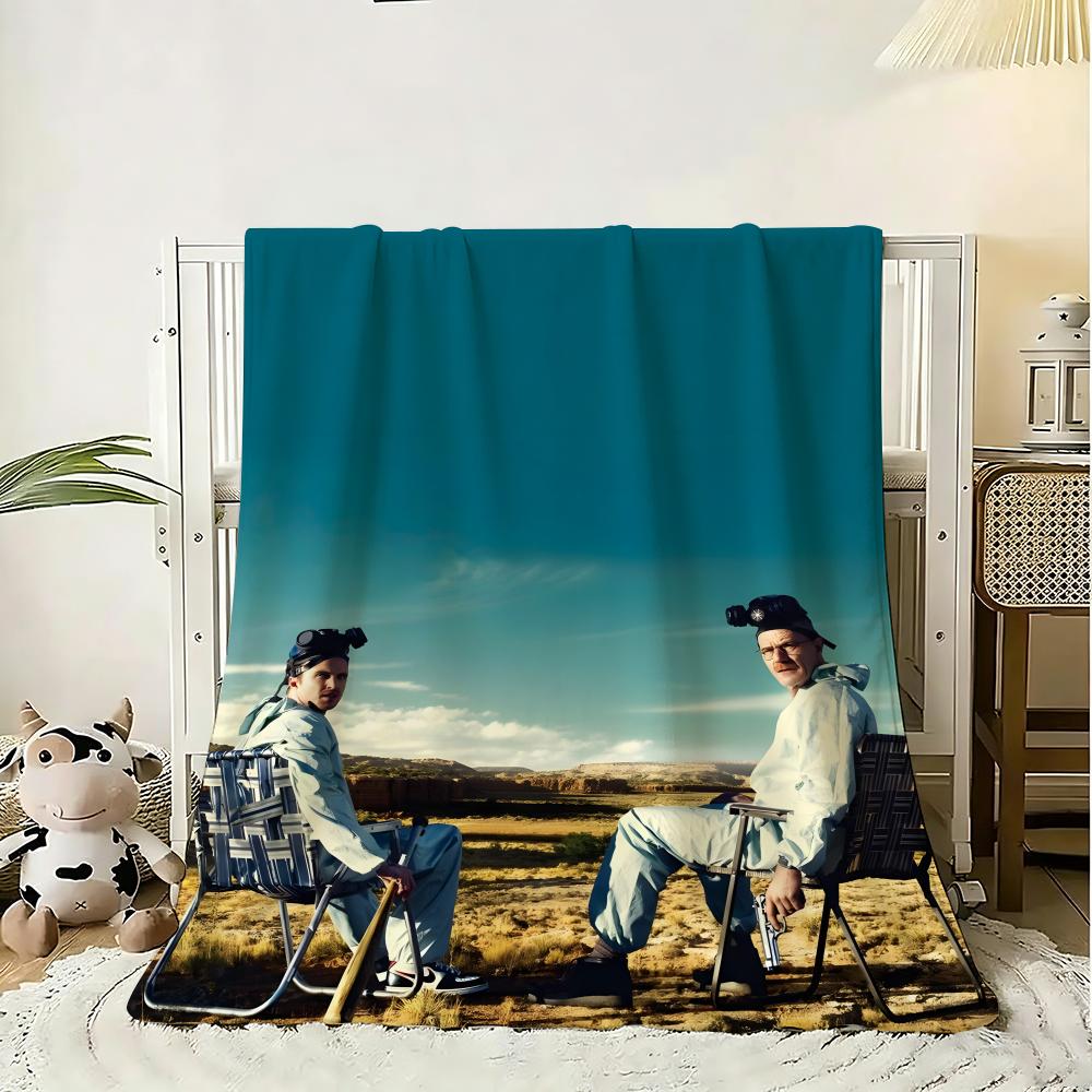 Breaking Bad Throw Lightweight 240g Flannel Blanket Soft Skin-friendly for Summer Cooling 75X95CM