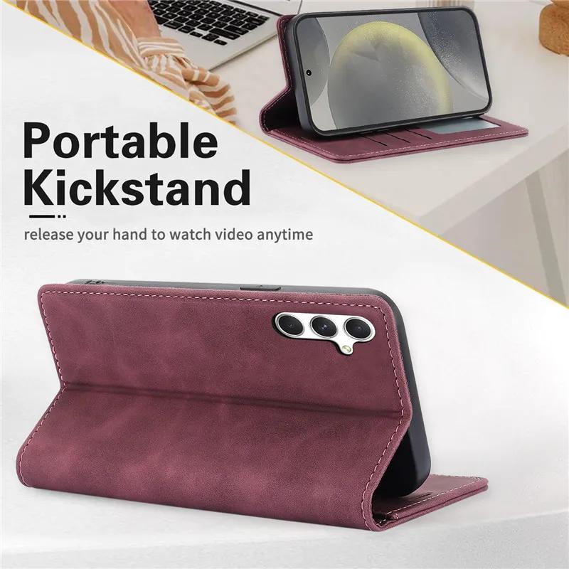 Phone Case for Samsung Galaxy A55 A35 A25 A15 A54 A34 A24 A14 A73 A53 A33 A13 A72 A52 A12 A51 Note 20 Ultra 10 Plus Wallet Cover