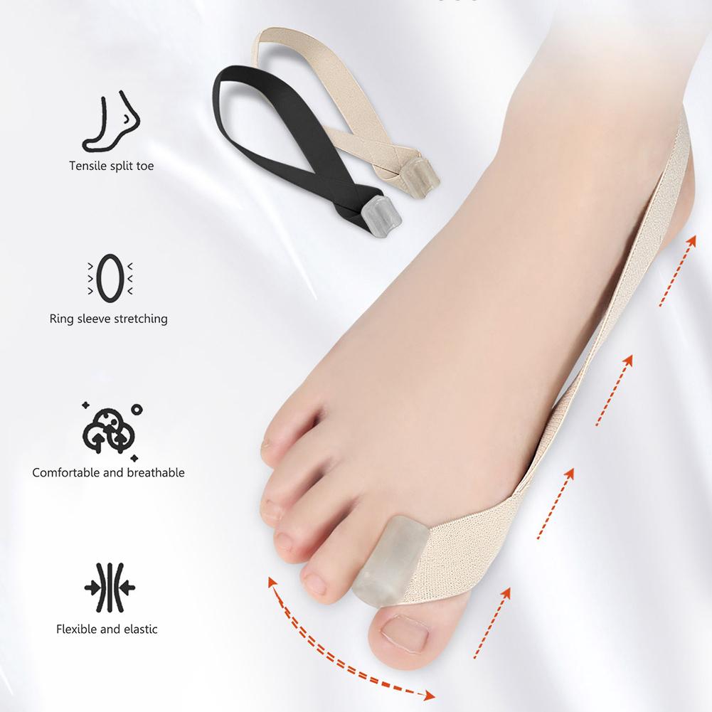 Unisex Toe Straightener Corrector Daily Wear Big Bone Toe Bunion Pull Strap Elastic Toe Separator Straightener for Foot Supplies