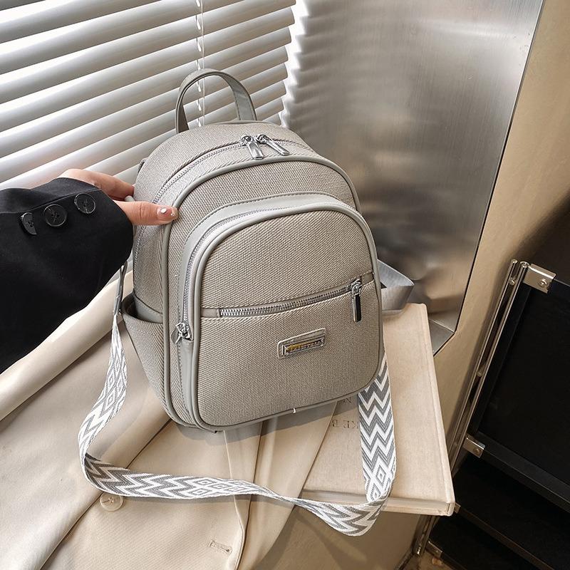 Simple and Versatile Backpack Women's New High-end Fashion Shoulder Messenger Bag Multi-functional Backpack