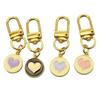 Hot Selling Simple Colored Heart Oil Drip Keychain Pendant