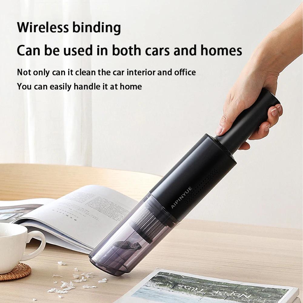 Car Mounted Vacuum Cleaner, High-power Wireless Portable Handheld Vacuum Cleaner, Dual-purpose Vacuum Cleaner for Both Dry and W