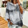 Women's Vintage Floral Print Drawstring Hoodie Loose Fit Casual Sweatshirt Top