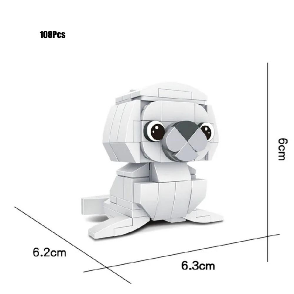 

Single Sale Creative 3D Mini Animal Block Set DIY Dog Tiger Rabbit Squirrel Penguin Owl Koala Cow Building Brick Toy For Kids