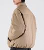 Button Seoul [Duck Down 80/20] Minimal Duck Down Zip-Up Blouson Jacket (Brown)