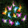 20/30 Led Solar Powered Butterfly Fiber Optic Fairy String Lights Waterproof Christmas Outdoor Garden Holiday Decoration Lights