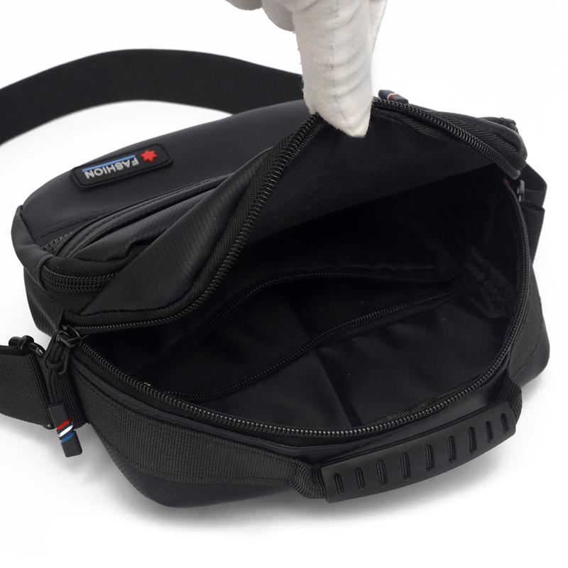 Business Handbag Solid Color Shoulder Bag Large Capacity Men's Commuter Crossbody Bag