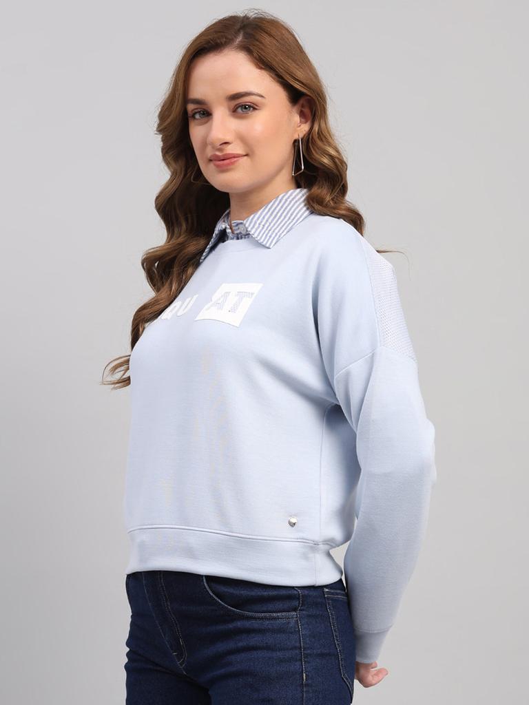 MONTE CARLO Women Oversized Sky Sweatshirt