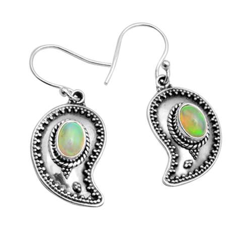 

Серьги с драгоценными камнями из эфиопского опала, твердые серьги из стерлингового серебра 925 пробы, серьги ручной работы, ювелирные изделия, подарок для женщин и девочек, E-2797