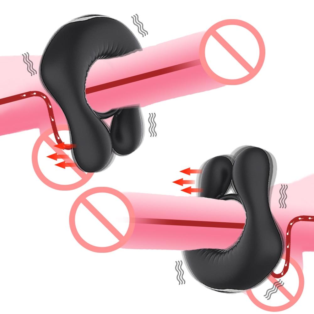 Vibrator Cockring Penisring Delay Ejaculation Penis Cock Ring for Man Sex Toys for Men Erotic Toys in Couple Vibrating Rings