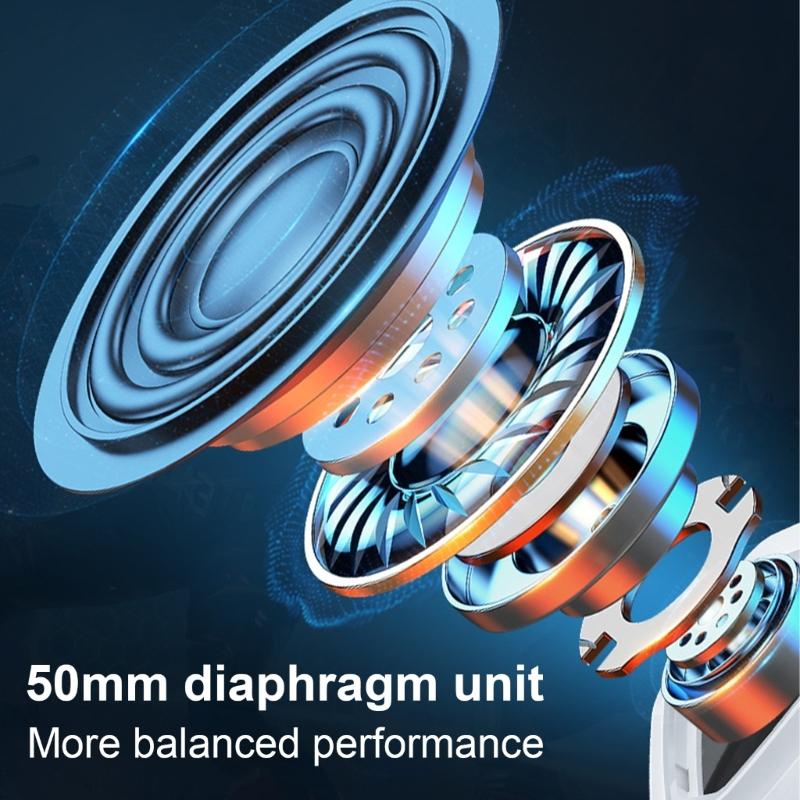 Gaming Headsets with Microphone Led Light Stereo Bass Surround 2.4Ghz Bluetooth-compatible Headphone for Laptop Desktop
