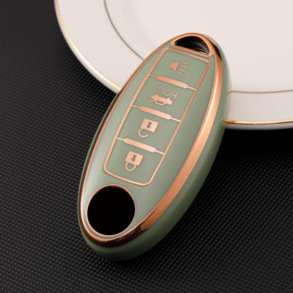 Car 4 Buttons TPU Key Case Cover Shell for Nissan Sentra Leaf Rogue Sunny Versa Patrol X-Trail Qashqai GT-R Kicks for Infiniti