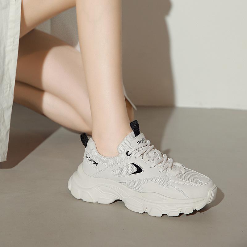 Augustine dad shoes autumn new student sports white shoes platform running casual shoes ins