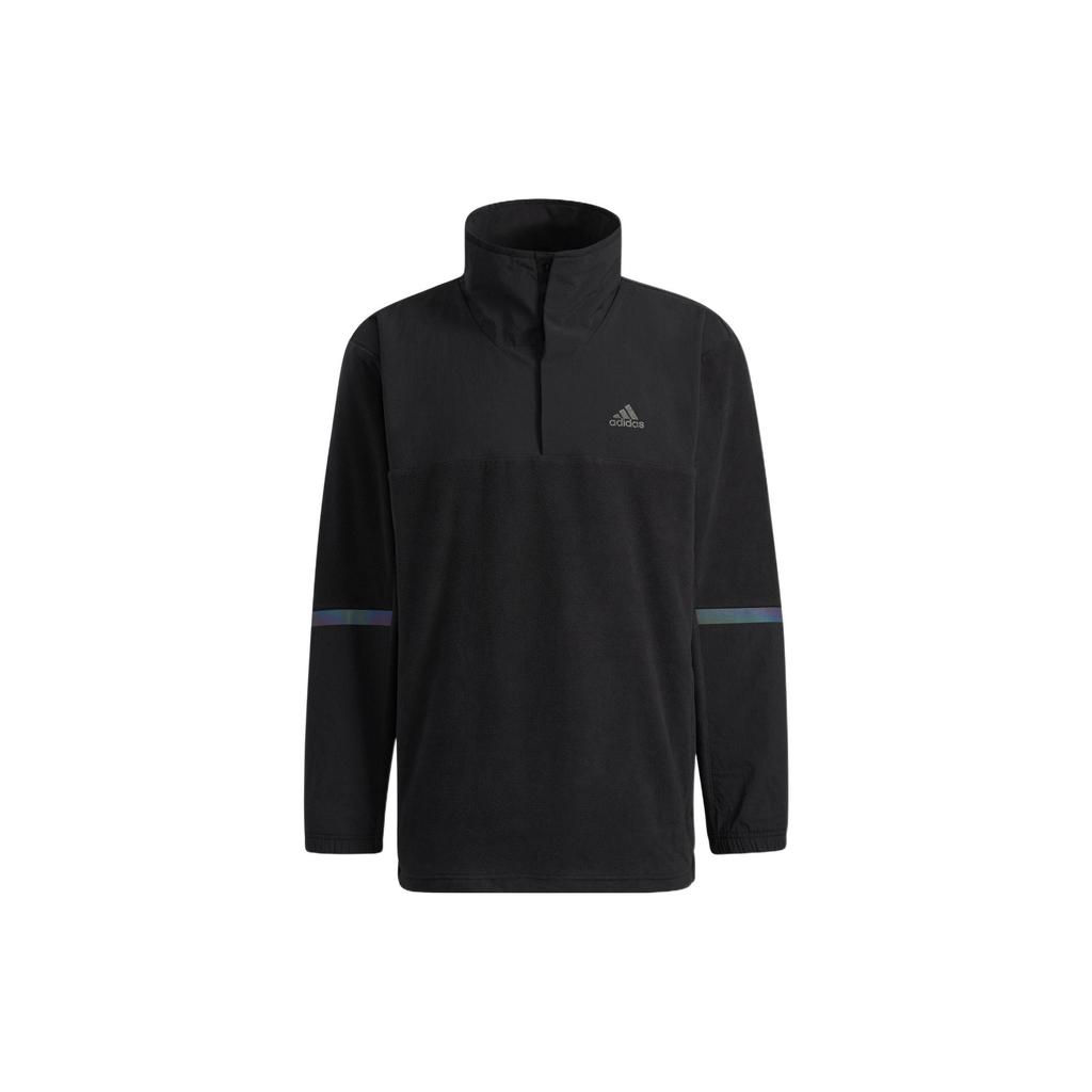 Adidas Outdoor Sports Half-Zip Pullover Sweatshirt Men Sweatshirt Black HE7371