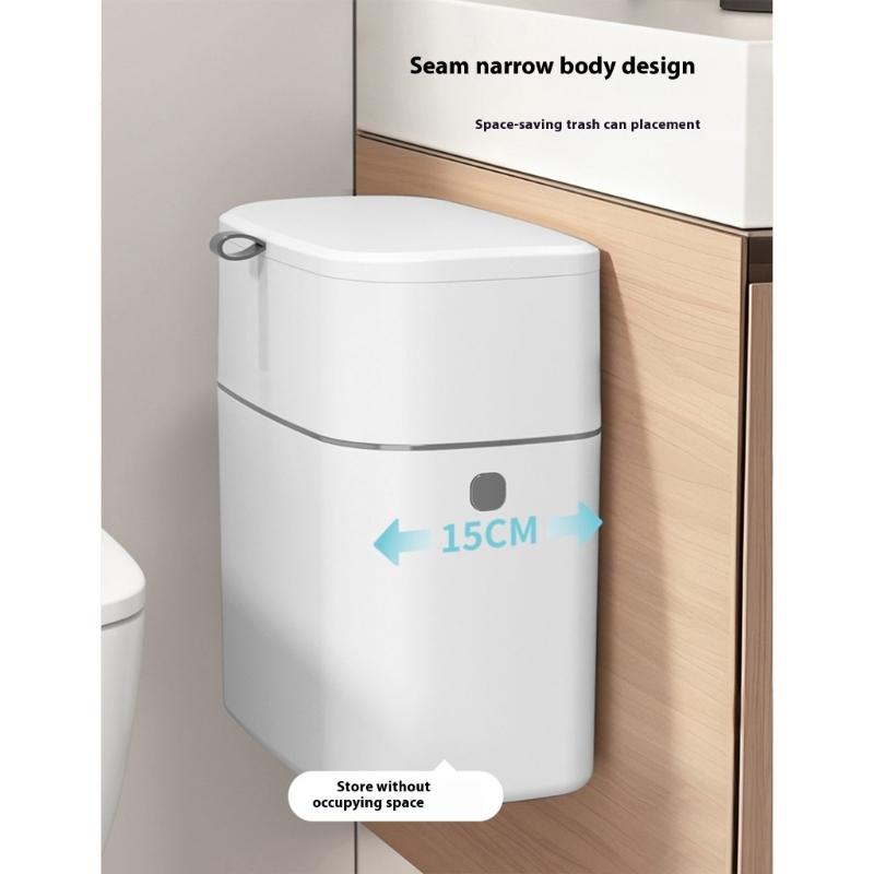 8L 10L Kitchen Composts Bin With Lid Hanging Wall Mounted Trash Can For Countertop Indoor Use