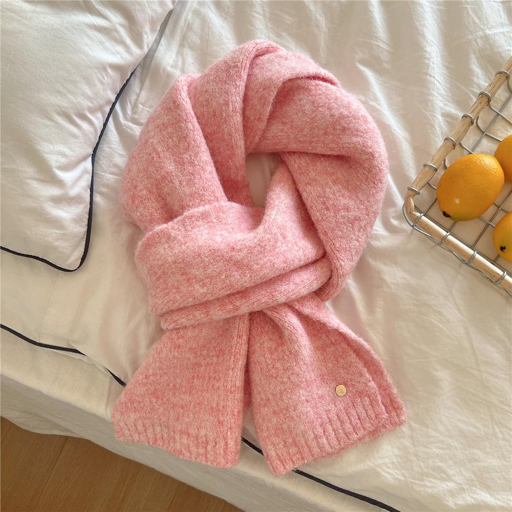 

Новый однотонный шарф для женщин на весну и осень, универсальный ремешок на запястье, повязка на голову, модное украшение, защита шеи для студентов, небольшой шарф 23*166cm