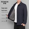 ROMON Men's Business Casual Lapel Jacket J3515