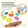 Baby Montessori Soft Fidget Sensory Toy Hedgehog Simple Dimple Tactile Developing Finger Exercise Board Toy For Baby 0 36 Month