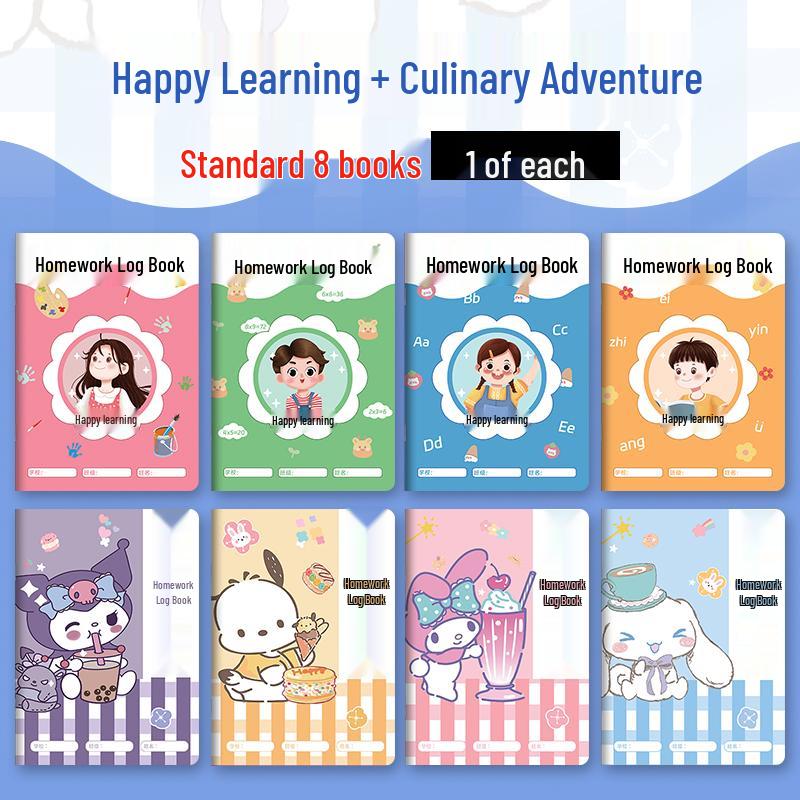 Elementary Homework Notebook for Grades 1-5: Cute Design for Girls