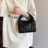 Yogodlns Retro Embroidery Crossbody Bags Adjustable Shoulder Straps Fashion Bucket Purses Small Satin Handbag