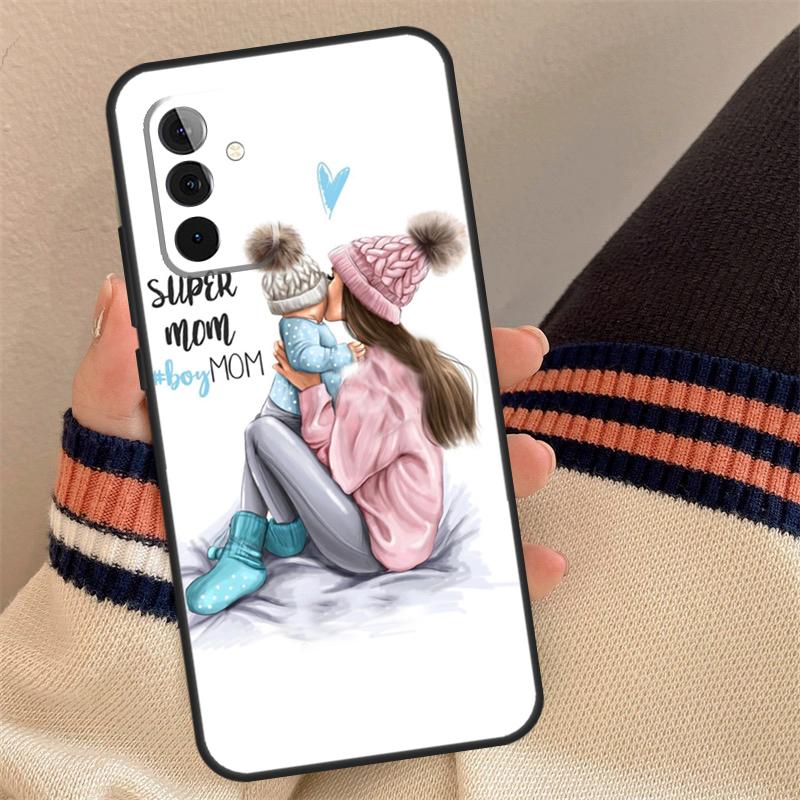 SUPER MOM MUM MAMA BABY Case For Samsung Galaxy A14 A54 A34 A24 A52 A32 A22 A12 A51 A71 A33 A23 A13 A53 Cover Funda