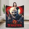 Terrifier Movie Flannel Blanket Spring Warm Soft Throw Blanket for Child Bedroom Print Bedspread Sofa Bed Cover
