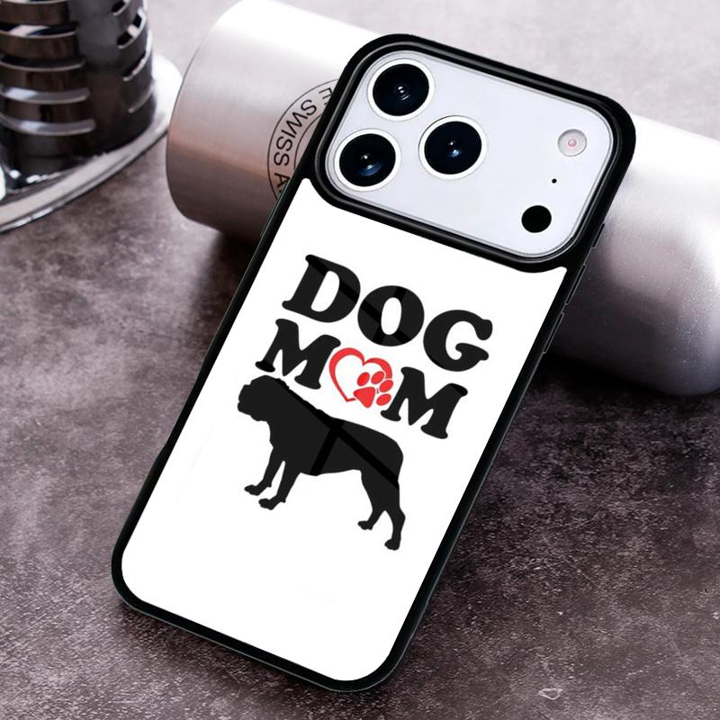 Life Is Better with a Bulldog Mom Phone Case for iPhone 17 16 15 Pro Max Air 14 13 12 11 Plus Shockproof Capa Cover