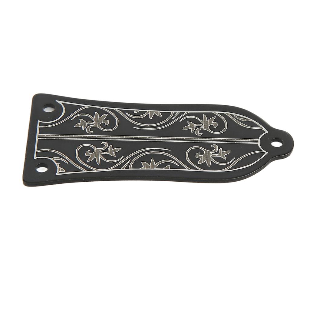Truss Rod Cover with Screws Pattern Decoration Metal Cover Plate Replacement Guitar Accessories