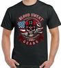 Biker T-Shirt Blood Sweat and Gears Mens American Motorbike Bike