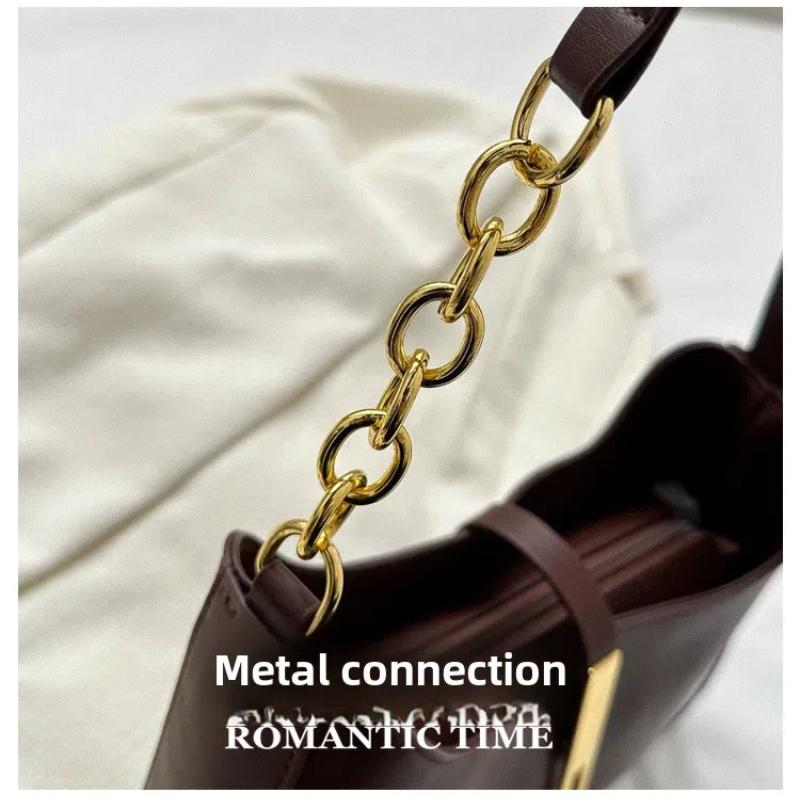 Luxury PU Leather Shoulder Bag for Women Casual Solid Color Design Handbags Brand Purse 2025 Fashion Shopper Clutch Women's Bags