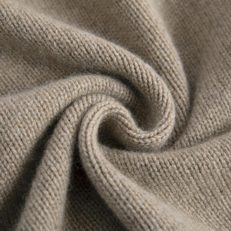 2023 Women's Pure Wool Round Neck Hollow Out Jacquard Knit Cardigan - 100% Cashmere, Loose Fit