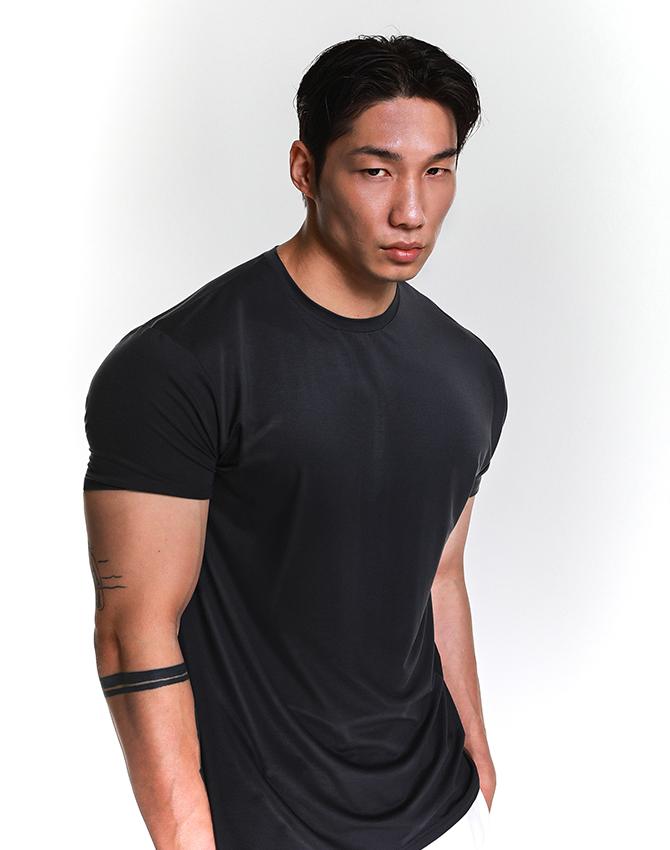Rvd Travelwear Silket Muscle Fit Short Sleeve T-Shirt (Dark Gray) Car/L