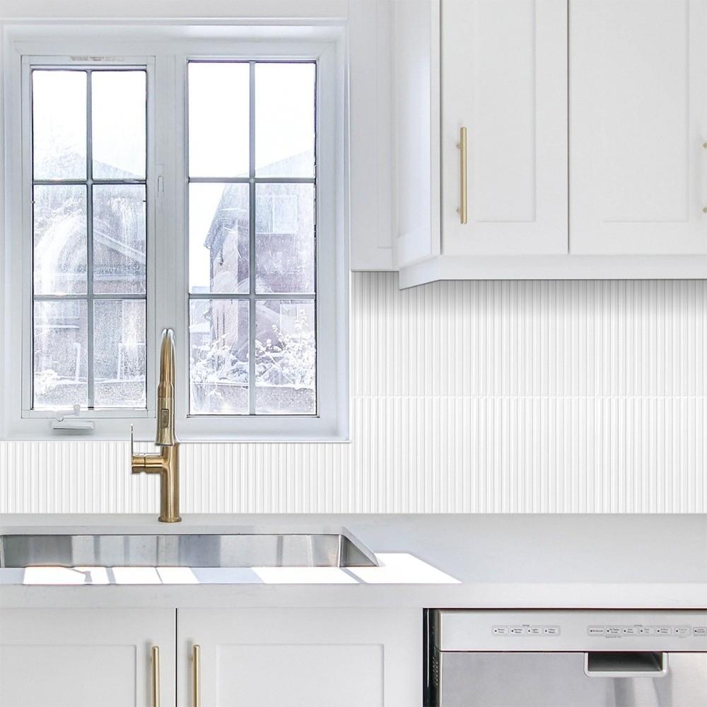 Modne Samoprzylepne Płytki Backsplash Peel and Stick 11,4*9 cali Płytki Ścienne 3D Odporne na Olej Dekoracja Domu Naklejka Płytka do Kuchni Łazienki