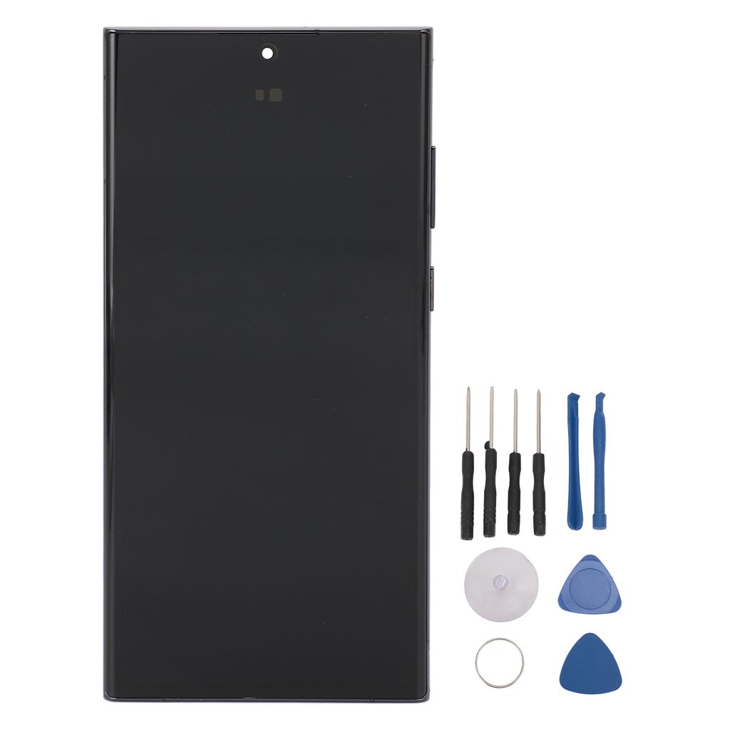 Screen Replacement Touch Screen Display Digitizer Assembly for S22 Ultra European Phone with Frame Fingerprint Function