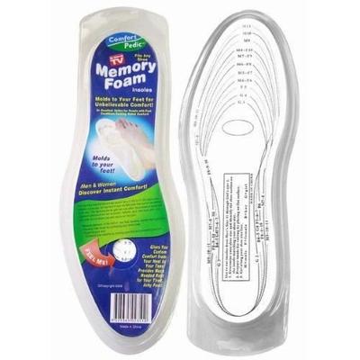 Memory Foam Insoles - Cuttable - Optimal Comfort - Size 32 To 45 - Unisex