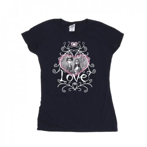 Corpse Bride Womens/Ladies Love Heart Frame Cotton T-Shirt
