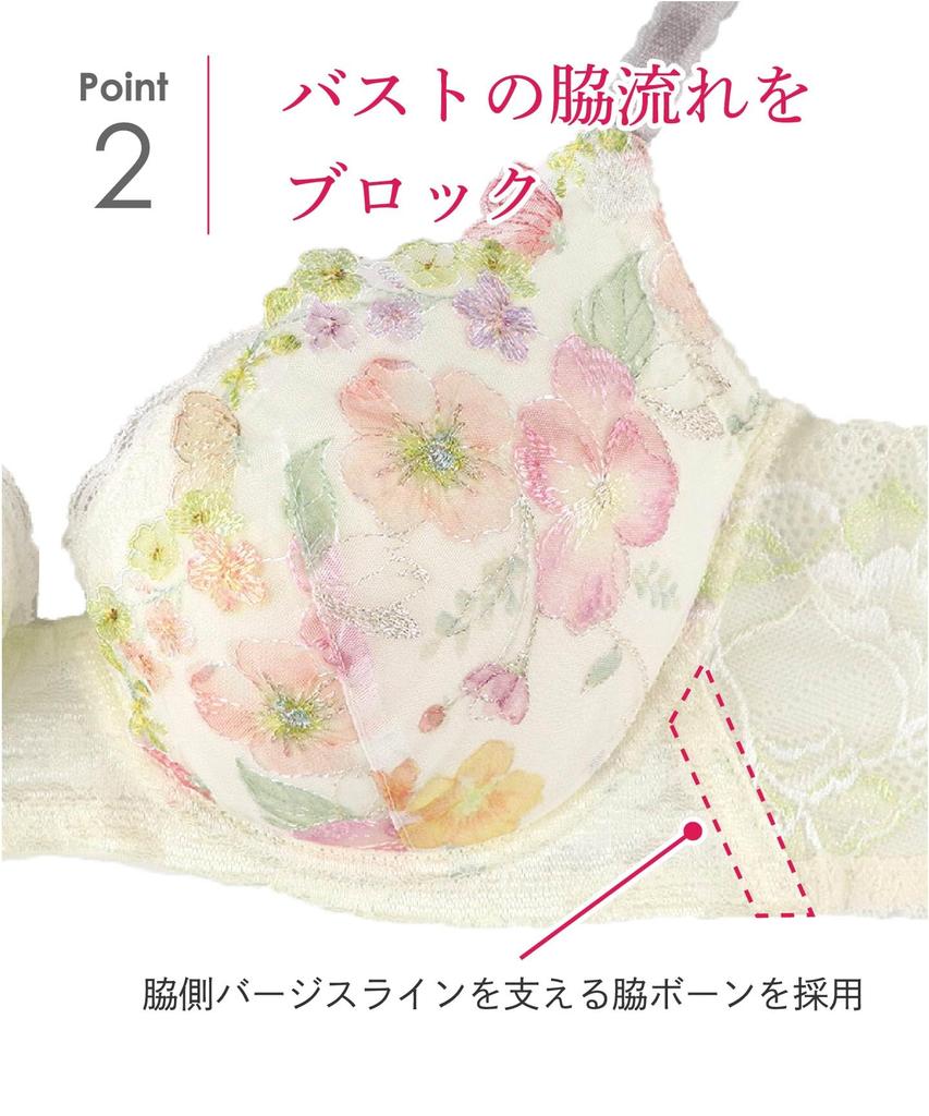 Smoothing Back High Side Prevents Bust from Drooping At the Beautiful Back Bra Wing/Wacoal Women's Bra, KB2722, Smoothing, Design, Sides,