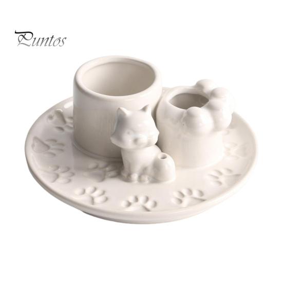 

Держатель для благовоний Palo Santo 4-в-1, подсвечник для благовоний, керамический подсвечник для благовоний, подставка для золы для медитации, йоги, спальни молочный белый