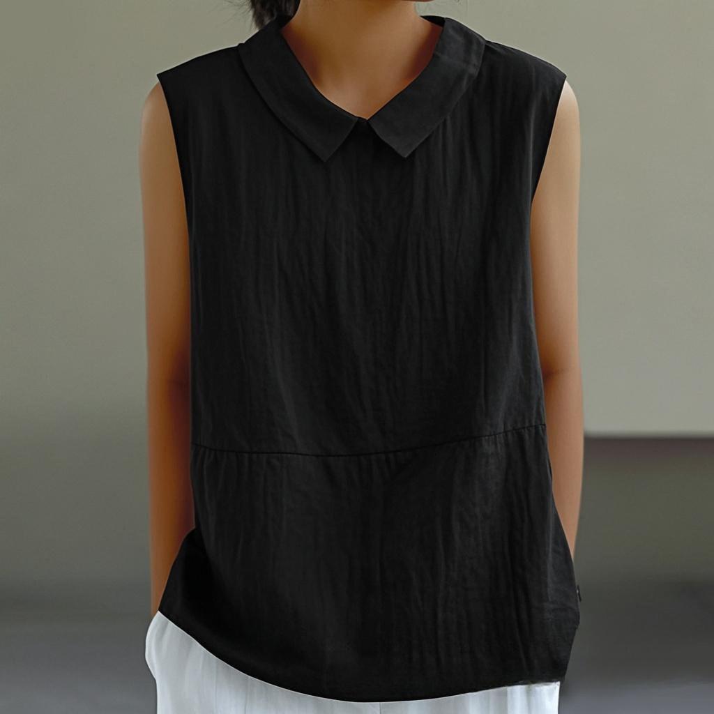 

Свободные топы без рукавов из хлопка и льна, женские блузки и рубашки XXL