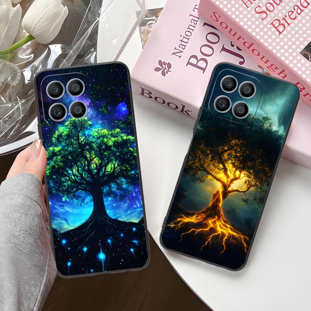 World Life Tree Mobile Phone Case for Honor 90 80 70 60 50 30 20 10 9 8 7 Pro S SE Lite 5G Colorful Printing Cover Cover Luxury