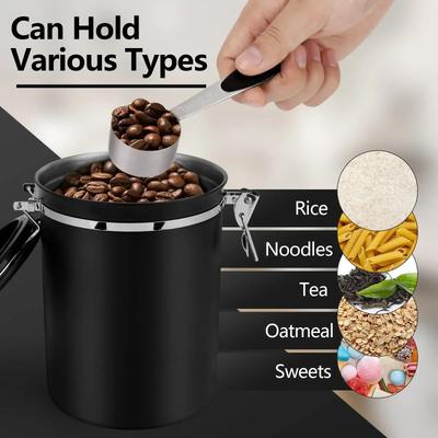 Large Capacity Coffee Beans Vacuum Storage Container Stainless Steel Airtight Container Grains Tea Nut Keep Fresh Storage Jar