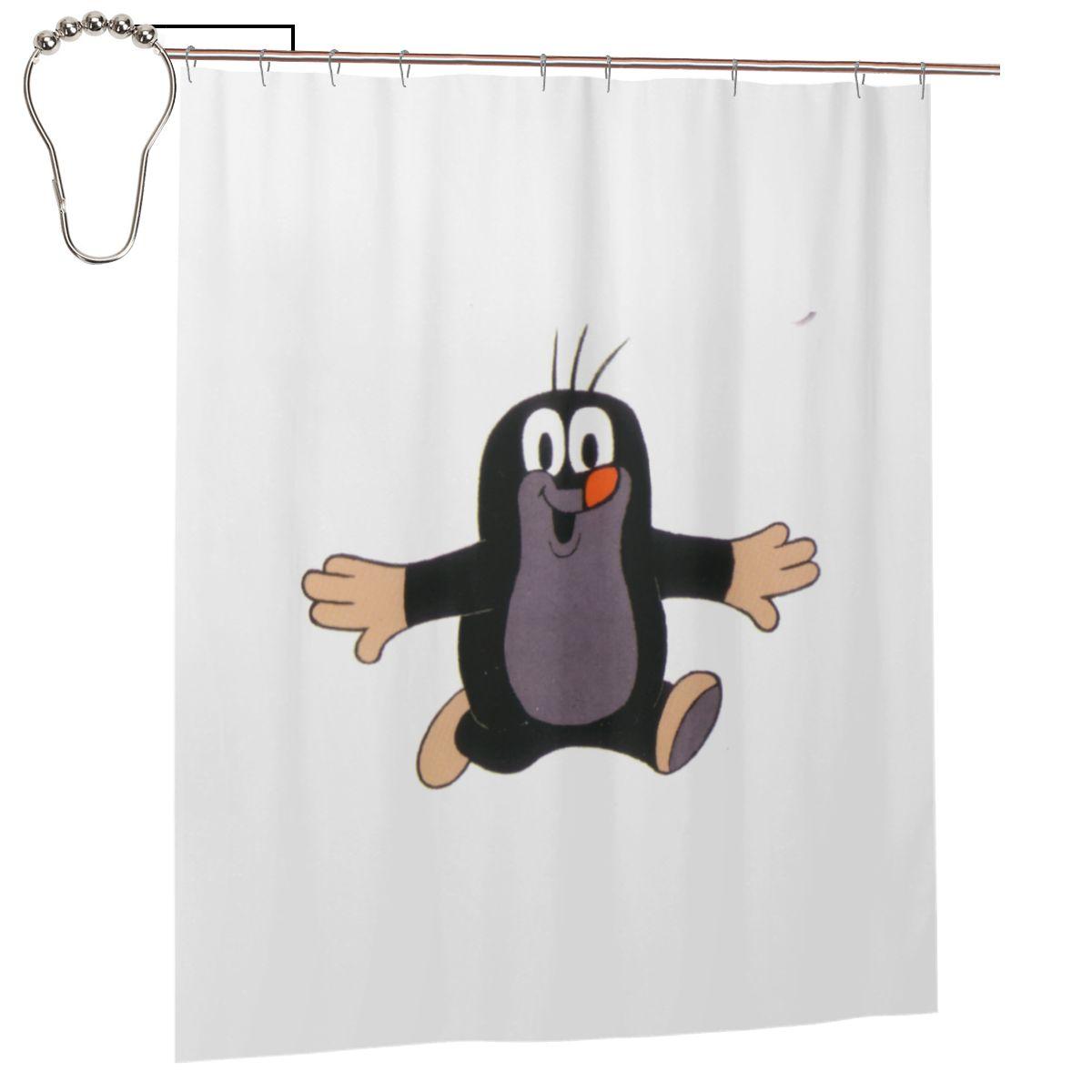 

Mole Happy Krtek Shower Curtain Bathroom Polyester Waterproof Bath Curtains With Hooks W60H190(CM)-1 Pcs