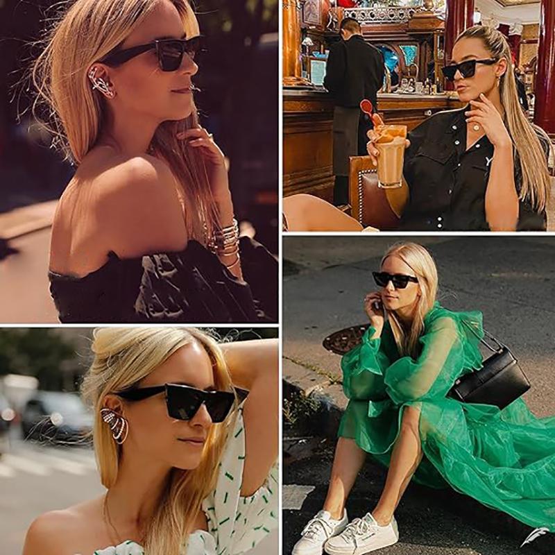 Fashion Square Sonnenbrille Herren Damen Übergroße Cat Eye Sonnenbrille Klassische Outdoorbrille