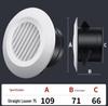 ABS Round Air Ventilation Duct: Indoor Fresh Air, White Exhaust Air Intake