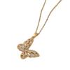 Butterfly Necklace for Women, Stainless Steel with Micro-Paved Zircon, Versatile Fashion Accessory.