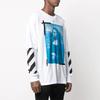 Off-White Ss21 Pattern Print Long-Sleeve T-Shirt Men Tops White OMAB022R21JER0010110